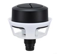 Toilet Flush Button, Dual Flush Push Button with Wire Control, Top and Side Mount Cistern Button for WC, Drain Valve Replacement(black)