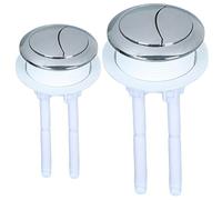 Toilet Flush Button for Water Tank Universal Replacement Dual Flush Button with Cuttable Bottom Pusher Round ABS Toilet Parts for Bathroom, Medium | Parts