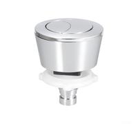 Toilet Flush Button Kit, Dual Flush Replacement for 20mm & 40mm Cistern Lid Holes, Brushed Brass Finish, Installation Kit for Bathroom Upgrade(Silver)