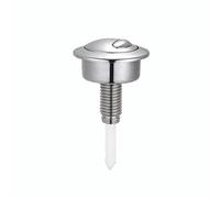 Toilet Flush Button Push Replacement - Round Dual Flush Toilet Push Button with Twyford Siamp Optima 49 - Toilet Push Button for Cisterns, Half, Full Flush (Silver)
