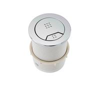 Excel Home Toilet Flush Button Replacement for Cistern- Dual Button Toilet Flush Buttons - Pneumatic Technology - Fingerprint Resistant Compatible with Air Houses - 72mm Front (Chrome)