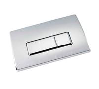 Excel Home Toilet Flush Plate Replacement - Dual Button Toilet Flush Plates - Pneumatic Technology - Fingerprint Resistant Compatible with Air Houses - Rectangular Push Button Design (Chrome)