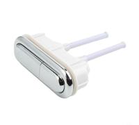 Toilet Flush Button Replacement Dual Push System Oval Plastic Valve Actuator Adjustable Length for Cistern Tank Repair UK