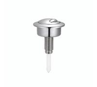 Toilet Flush Button Replacement, Twyford Siamp Optima 49 Toilet Flush Button, Round Dual Flush Valve Button, 39-42mm, Silver
