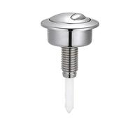 Toilet Flush Button Replacement - Universal Dual Flush Cistern Push Button Compatible with Optima 49, Round Chrome Toilet Button (1 Pcs)