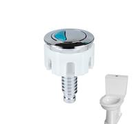 Toilet Flush Buttons Replacement, Round Head Dual Push Button Toilet Flush Toilet Cistern Flush Parts Compatible with Ideal Cistern Tank Toilet Flush System