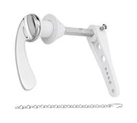 Toilet Flush Handle - Flush Lever Kit - Toilet Handle Kit Zinc Alloy Tank Trip Lever Replacement with Chains for Living Room