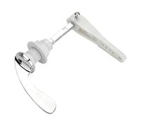Toilet Flush Handle Replacement with Ergonomic Grip, Alloy Plated Toilet Flush Lever Universal Fit Resists Rust Cistern Handle for Victorian Style Toilet (Silver)
