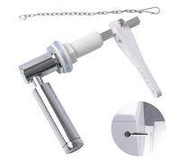 Toilet Flush Handle, Zinc Alloy Metal Toilet Flush Handle Replacement Universal Fit Chrome Plated Replacement Cistern Lever for Toilet Cistern Tank Lever