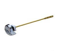 Toilet Flush Lever Side Front Mount Alloy Zinc Alloy Toilet Tank Handle Copper Finish Front Mount Flush Lever Adjustable 3 Hole Install Side Action Cistern Lever Brass Nut Reliable Flush Chrome (C)