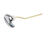 Toilet Flush Lever Side Front Mount Alloy Zinc Alloy Toilet Tank Handle Copper Finish Front Mount Flush Lever Adjustable 3 Hole Install Side Action Cistern Lever Brass Nut Reliable Flush Chrome (B)