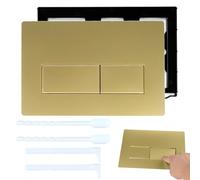 Toilet Flush Plate Kits, ABS Toilet Dual Flush Button Replacement, Compatible with Geberit UP300, UP320 Water Tanks, Compatible with Sigma01, Sigma20, Sigma30, Sigma50 (Golden)