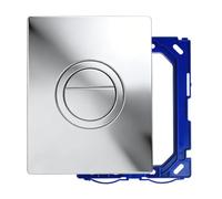 Toilet Flush Plate - Replacement Flush Mounted Cistern with 2 Flush and Start Stop (Water Saving) for Wall Mounted Toilet (Chrome)