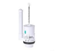 Toilet Flush System Replacement, ABS Toilet Flush Valve Pull Type Single Flush With Adjustable Water Volume Silicone Seal Leak For Proof Overflow Pipe Modern Minimalist White Drainage Valve