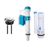 Toilet Flush System Replacement Kit, Dual Flush Fill Toilet with dual Flush Cistern Valve Adjustable Height For Multiple Toilet Types