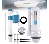 Toilet Flush System Replacement Kit, Toilet Cistern Flush Parts, Dual Flush Valve Adjustable Toilet Flush Valve Universal Toilet Flush System for Home Bathroom