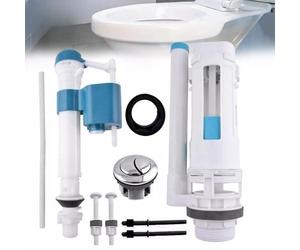 Toilet Flush System Replacement Kit, Toilet Cistern Flush Parts, Dual Flush Valve Adjustable Toilet Flush Valve Universal Toilet Flush System for Home Bathroom