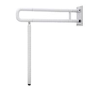 Toilet Frame Bathroom Toilet Grab Handles Folding Grab Bar, Wall Mounted Toilet Handrail Bathroom Drop Down Non-Slip Safety Handle Shower Safety Support Rail for Elderly,White-60 * 71.5 * 75Cm