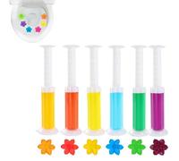 Toilet Gel Stamp,Toilet Bowl Cleaning Gel, Intense Fresh Flower Stamps, Long-Lasting Fragrance, Remove Stubborn Stains, Touch-Free, Easy Apply, Remove Odors, No Traces (6PCS)
