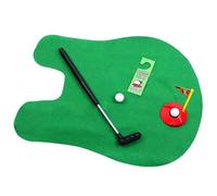 Toilet Golf Game Funny Toilet Golf Set Practice Mini Golf in Any Restroom/Bathroom, Great Toilet Time, Funny Gag Gifts for Golfer, Ideas Golf Gifts for Men (Green)