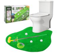 Toilet Golf Game Set, Funny Toilet Mini Golf Set, Practice Mini Golf in Any Restroom/Bathroom, Funny Gifts for Men Dad Husband Boyfriend Brother, Joke Gag Gifts for Him Fathers Day Christmas Birthday