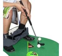 Toilet Golf Putting Game - Novelty Potty Putter Set with Mat, Club, Balls & Do Not Disturb Sign - Fun Bathroom Gift for Golf Lovers