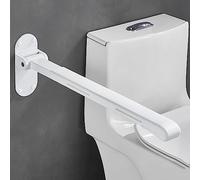 Toilet Grab Bar, Foldable Bathroom Toilet Handrail Grab Bars, Safety Handrails Seat Support Rail, for Disabled Elderly Pregnant Woman Shower Assist Aid(White1)