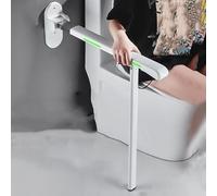 Toilet Grab Bar, Foldable Drop Down Hand Grips, Anti Slip Shower Assist Aid, Wall Mounted Toilet Support Bathroom Safety Handrails for Elderly Pregnant Women Disabled(White)