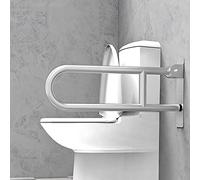 Toilet Grab Bar, Foldable U-Shaped Bathroom Handrail, Space Saving Wall Mounted Support Handle for Elderly & Pregnant, Easy Install Shower Aid