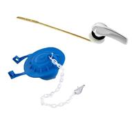 Toilet Handle Replacement Kit Toilet Flapper with Chains Front Mount Toilet Flush Handle for Toilet Repair