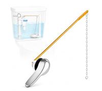 Toilet Handle Replacement Kit, Universal Front Mount Toilet Flush Lever with Zinc Alloy Handle & Stainless Steel Flapper Chain, 1 Pack Toilet Repair Kit, Compatible with American Standard/Mansfield