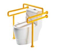 Toilet Handles Safety Frames,Free Standing Toilet Safety Frame,Toilet Assistance Handles Safety Frames,for Bedroom Bathroom Subway Shopping Mall(B)