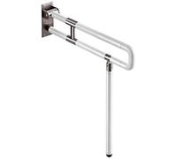 Toilet Handrail Foldable Bathroom Handrails Disabled Personal Suction Cup Grab Bar Safety Support Hand Rail Bathroom Handle (Color : White) (White)