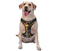 Toilet Humorous Surreal Giraffe Reading No Pull Dog Harness Adjustable Reflective Oxford Easy Control Medium Large Dog Harness