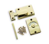 Toilet Indicator Bolt Vacant/Engaged Brass Plated