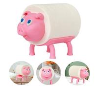 Toilet Kitchen Under Cabinet Paper Papier Towel Tissue Roll Holder Stand Dispenser Support Organizers and Storage, Cute Pig