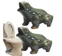 Toilet Knob Covers Decorative, Frog Shape Fun Lid, Decorative Toilet Bottom Knob Covers, for Floor, Bottom, Home, Apartment, RV, Hotel, Restaurant, Mall