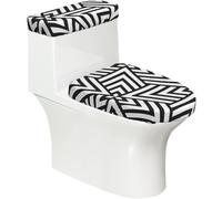 Toilet Lid Cover Set Elasticity Soft Smooth Fashion Decorate Durable with Exquisite printidea Print