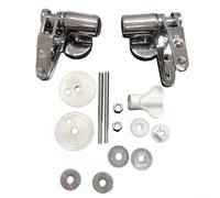 Toilet Lid Hinge Set, Chrome Toilet Soft Close Hinges Spare Universal Replacement Fittings Hinge for Toilet Seat Accessory