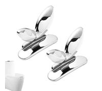 Toilet Lid Lifter - Adhesive Handle, Avoid Touching Tool, Bathroom Seat Equipment, Travel Hotel Accessory, Public Restroom Hardware, Restaurant Hygiene Device, White Part for Use System Unit