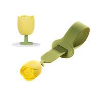 Toilet Lid Opener, Tulip Silicone Toilet Seat Handle, Touch Toilet Seat Grip, Prevents with, Essential Hygienic Bathroom Accessory (Green)