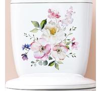 Toilet Lid Stickers - Flower Butterfly Decals, Self-Adhesive & Waterproof, Bathroom Toilet Decor