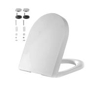 Toilet lid Toilet Seat D Shape White Toilet Seat Soft Close Adjustable Hinge Top Fixed Quick Release Toilet Seat Cover Bathroom Toilet Lid D Shap (One Colo