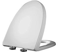 Toilet lid Toilet Seat Lid White Thickened Pp Soft Sealed Toilet Lid Toilet Seat Quick Release Houseware Bathroom Decoration (White Large V Type)