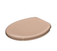 Toilet Lid Toilet Seat, O Type Toilet Seat Cover Soft Slow Close Quick Release with Cushioning Urea-Formaldehyde Resin (Brown)