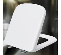 Toilet Lid with Soft-Close Mechanism Soft Close Toilet Seat Square Toilet Seat Soft Close Quick Release Toilet Seat Duroplast Suitable for Any Toilet White 34 x 45 cm