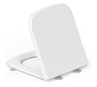 Toilet Lid with Soft-Close Mechanism, Square, YEAUPE RPO Toilet Seat, Quick-Release for Easy Cleaning, Urea Duroplast, Removable, Load Capacity up to 150 kg, 42.2 x 36.2 x 4.4 cm