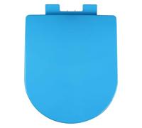 Toilet lidD Shaped Soft Close Toilet Seat with Quick Release, Top Fixing Toilet Seats with Adjustable Hinges, Colored D Shape/U Shape Toilet Lid Loo Seat(Blue)