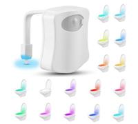 Toilet Light Inside Toilet 16 Colors, Changing Waterproof Automatic Motion Sensor Lights Smart Gadgets Bathroom Novelty Item Illuminate Toilets Bowl Light Fun Gifts for Women's Father's Day Birthdays