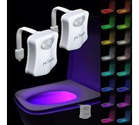 Toilet Light Motion Sensor 16 Colors Changing (2 Pack),LED Glow Bowl Inside Toilet Light, Night Light for Bathroom, Cool & Funny Ideal Gifts for Dad Teen Boys Girls Men Women